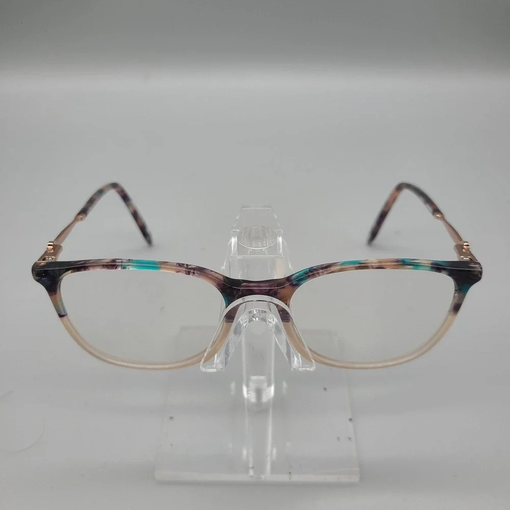Bulova Bremerton Blue Multi Rose Gold Crystal Eyeglasses Frames 51-18-140
